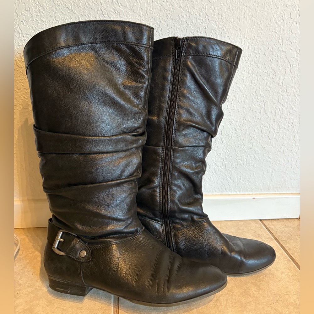 Aldo Black Leather Boots